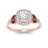 Load image into Gallery viewer, rollover-halo-cushion-nature-inspired-ruby-engagement-ring-in-FD10044CURGRUDRANGLE3-NL-RG