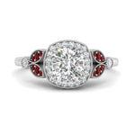 Load image into Gallery viewer, rollover-halo-cushion-nature-inspired-ruby-engagement-ring-in-FD10044CURGRUDRANGLE3-NL-WG
