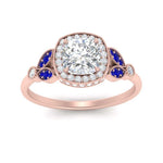 Load image into Gallery viewer, rollover-halo-cushion-nature-inspired-sapphire-engagement-ring-in-FD10044CURGSABLANGLE3-NL-RG
