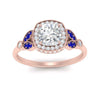 Load image into Gallery viewer, rollover-halo-cushion-nature-inspired-sapphire-engagement-ring-in-FD10044CURGSABLANGLE3-NL-RG