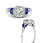 Load image into Gallery viewer, rollover-halo-cushion-nature-inspired-sapphire-engagement-ring-in-FD10044CURGSABLANGLE3-NL-WG
