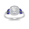 Load image into Gallery viewer, rollover-halo-cushion-nature-inspired-sapphire-engagement-ring-in-FD10044CURGSABLANGLE3-NL-WG