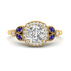 Load image into Gallery viewer, rollover-halo-cushion-nature-inspired-sapphire-engagement-ring-in-FD10044CURGSABLANGLE3-NL-YG