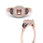 Load image into Gallery viewer, rollover-halo-semi-mount-nature-inspired-black-diamond-engagement-ring-in-FD10044SMRGBLACKANGLE3-NL-RG
