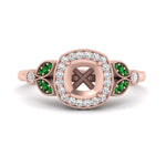 Load image into Gallery viewer, rollover-halo-semi-mount-nature-inspired-emerald-engagement-ring-in-FD10044SMRGEMGRANGLE3-NL-RG
