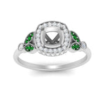 Load image into Gallery viewer, rollover-halo-semi-mount-nature-inspired-emerald-engagement-ring-in-FD10044SMRGEMGRANGLE3-NL-WG

