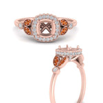 Load image into Gallery viewer, rollover-halo-semi-mount-nature-inspired-orange-sapphire-engagement-ring-in-FD10044SMRGSAORANGLE3-NL-RG
