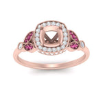Load image into Gallery viewer, rollover-halo-semi-mount-nature-inspired-pink-sapphire-engagement-ring-in-FD10044SMRGSADRPIANGLE3-NL-RG
