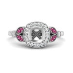 Load image into Gallery viewer, rollover-halo-semi-mount-nature-inspired-pink-sapphire-engagement-ring-in-FD10044SMRGSADRPIANGLE3-NL-WG
