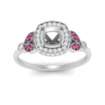 Load image into Gallery viewer, rollover-halo-semi-mount-nature-inspired-pink-sapphire-engagement-ring-in-FD10044SMRGSADRPIANGLE3-NL-WG

