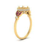 Load image into Gallery viewer, rollover-halo-semi-mount-nature-inspired-pink-sapphire-engagement-ring-in-FD10044SMRGSADRPIANGLE3-NL-YG
