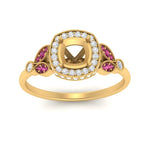 Load image into Gallery viewer, rollover-halo-semi-mount-nature-inspired-pink-sapphire-engagement-ring-in-FD10044SMRGSADRPIANGLE3-NL-YG

