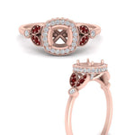 Load image into Gallery viewer, rollover-halo-semi-mount-nature-inspired-ruby-engagement-ring-in-FD10044SMRGRUDRANGLE3-NL-RG
