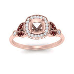 Load image into Gallery viewer, rollover-halo-semi-mount-nature-inspired-ruby-engagement-ring-in-FD10044SMRGRUDRANGLE3-NL-RG
