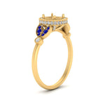 Load image into Gallery viewer, rollover-halo-semi-mount-nature-inspired-sapphire-engagement-ring-in-FD10044SMRGSABLANGLE3-NL-YG
