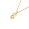 Load image into Gallery viewer, romantic-2-stone-swirl-diamond-pendant-in-yellow-gold-FDPD11481ANGLE3-NL-YG