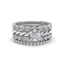 Rope Style Stacking Ring Bands