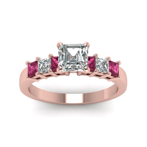 rose-gold-asscher-white-diamond-engagement-wedding-ring-with-dark-pink-sapphire-in-prong-set-FDENS1027ASRGSADRPIANGLE5-NL-RG