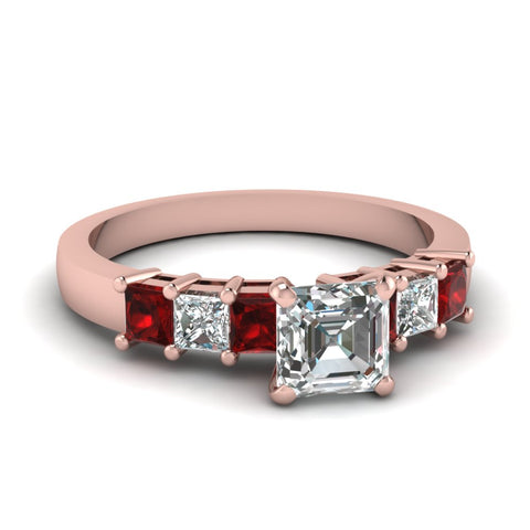 rose-gold-asscher-white-diamond-engagement-wedding-ring-with-red-ruby-in-prong-set-FDENS1027ASRGRUDR-NL-RG