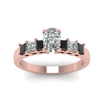 Load image into Gallery viewer, rose-gold-cushion-white-diamond-engagement-wedding-ring-with-black-diamond-in-prong-set-FDENS1027CURGBLACKANGLE5-NL-RG
