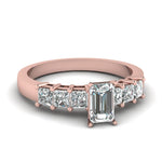 Load image into Gallery viewer, rose-gold-emerald-white-diamond-engagement-wedding-ring-in-prong-set-FDENS1027EMR-Nl-RG

