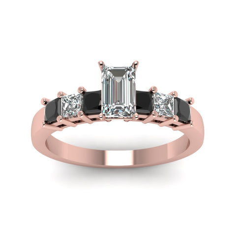 rose-gold-emerald-white-diamond-engagement-wedding-ring-with-black-diamond-in-prong-set-FDENS1027EMRGBLACKANGLE5-NL-RG