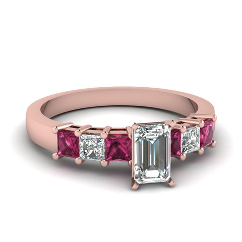 rose-gold-emerald-white-diamond-engagement-wedding-ring-with-dark-pink-sapphire-in-prong-set-FDENS1027EMRGSADRPI-NL-RG