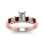 Load image into Gallery viewer, rose-gold-emerald-white-diamond-engagement-wedding-ring-with-red-ruby-in-prong-set-FDENS1027EMRGRUDRANGLE5-NL-RG_aa112f4d-7569-4b28-9298-90269fd8b779
