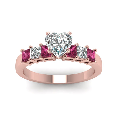 rose-gold-heart-white-diamond-engagement-wedding-ring-with-dark-pink-sapphire-in-prong-set-FDENS1027HTRGSADRPIANGLE5-NL-RG