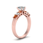 Load image into Gallery viewer, rose-gold-heart-white-diamond-engagement-wedding-ring-with-orange-sapphire-in-prong-set-FDENS1027HTRGSAORANGLE2-NL-RG
