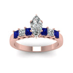 Load image into Gallery viewer, rose-gold-marquise-white-diamond-engagement-wedding-ring-with-blue-sapphire-in-prong-set-FDENS1027MQRGSABLANGLE5-NL-RG_82153be2-b5ec-447a-b135-0ca6b4b66b8a

