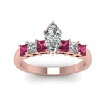 Load image into Gallery viewer, rose-gold-marquise-white-diamond-engagement-wedding-ring-with-dark-pink-sapphire-in-prong-set-FDENS1027MQRGSADRPIANGLE5-NL-RG
