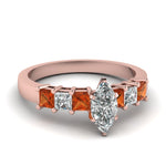 Load image into Gallery viewer, rose-gold-marquise-white-diamond-engagement-wedding-ring-with-orange-sapphire-in-prong-set-FDENS1027MQRGSAOR-NL-RG_0fd7f51b-6ee4-4fbb-92cb-e47f72304f6c
