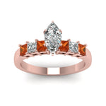 Load image into Gallery viewer, rose-gold-marquise-white-diamond-engagement-wedding-ring-with-orange-sapphire-in-prong-set-FDENS1027MQRGSAORANGLE5-NL-RG
