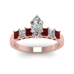 Load image into Gallery viewer, rose-gold-marquise-white-diamond-engagement-wedding-ring-with-red-ruby-in-prong-set-FDENS1027MQRGRUDRANGLE5-NL-RG_73885294-891a-4107-9556-ad76a87b11a2
