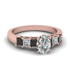 Load image into Gallery viewer, rose-gold-oval-white-diamond-engagement-wedding-ring-with-black-diamond-in-prong-set-FDENS1027OVRGBLACK-NL-RG