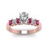 Load image into Gallery viewer, rose-gold-oval-white-diamond-engagement-wedding-ring-with-dark-pink-sapphire-in-prong-set-FDENS1027OVRGSADRPIANGLE5-NL-RG