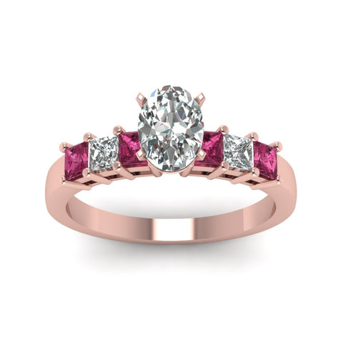rose-gold-oval-white-diamond-engagement-wedding-ring-with-dark-pink-sapphire-in-prong-set-FDENS1027OVRGSADRPIANGLE5-NL-RG