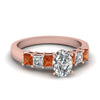 Load image into Gallery viewer, rose-gold-oval-white-diamond-engagement-wedding-ring-with-orange-sapphire-in-prong-set-FDENS1027OVRGSAOR-NL-RG