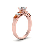 Load image into Gallery viewer, rose-gold-oval-white-diamond-engagement-wedding-ring-with-orange-sapphire-in-prong-set-FDENS1027OVRGSAORANGLE2-NL-RG_c7079b24-7dca-4005-8f0f-888a6e9f2888
