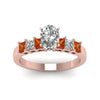 Load image into Gallery viewer, rose-gold-oval-white-diamond-engagement-wedding-ring-with-orange-sapphire-in-prong-set-FDENS1027OVRGSAORANGLE5-NL-RG