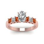 Load image into Gallery viewer, rose-gold-oval-white-diamond-engagement-wedding-ring-with-orange-sapphire-in-prong-set-FDENS1027OVRGSAORANGLE5-NL-RG
