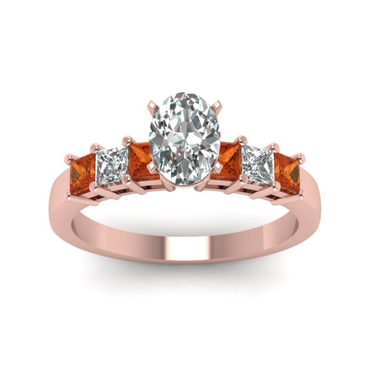 rose-gold-oval-white-diamond-engagement-wedding-ring-with-orange-sapphire-in-prong-set-FDENS1027OVRGSAORANGLE5-NL-RG