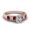 Load image into Gallery viewer, rose-gold-oval-white-diamond-engagement-wedding-ring-with-red-ruby-in-prong-set-FDENS1027OVRGRUDR-NL-RG