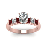 Load image into Gallery viewer, rose-gold-oval-white-diamond-engagement-wedding-ring-with-red-ruby-in-prong-set-FDENS1027OVRGRUDRANGLE5-NL-RG_480347d2-c7d8-42d9-a2c0-de3ac96c2744
