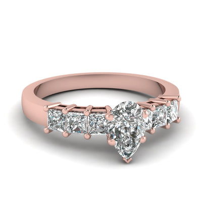 7 Stone Classic Pear Diamond Ring