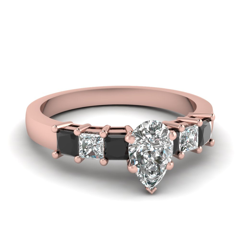 rose-gold-pear-white-diamond-engagement-wedding-ring-with-black-diamond-in-prong-set-FDENS1027PERGBLACK-NL-RG