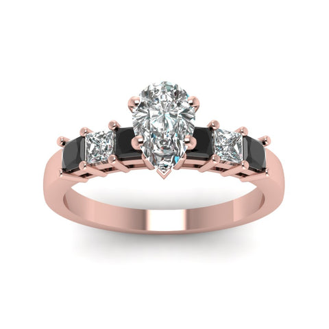 rose-gold-pear-white-diamond-engagement-wedding-ring-with-black-diamond-in-prong-set-FDENS1027PERGBLACKANGLE5-NL-RG