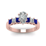 Load image into Gallery viewer, rose-gold-pear-white-diamond-engagement-wedding-ring-with-blue-sapphire-in-prong-set-FDENS1027PERGSABLANGLE5-NL-RG
