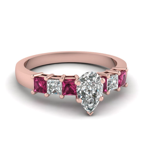rose-gold-pear-white-diamond-engagement-wedding-ring-with-dark-pink-sapphire-in-prong-set-FDENS1027PERGSADRPI-NL-RG